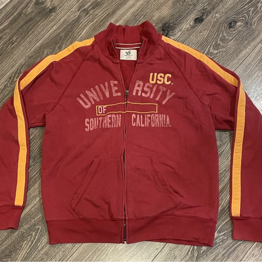 Banana Republic Red and Yellow Zip Up Sweater